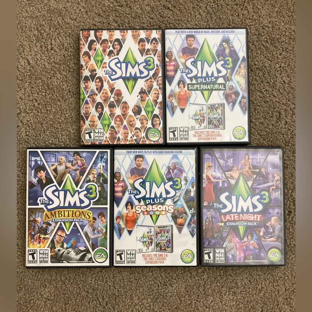 Computer Game The Sims 3 with Ambitions, Seasons, Late Night, Supernatural